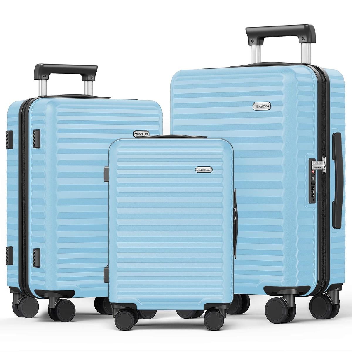 3-Delige Uitbreidbare Polycarbonaat Kofferset Met Spinner Wielen