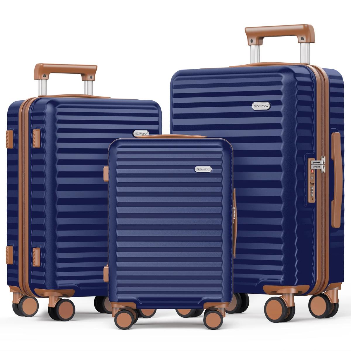 3-Delige Uitbreidbare Polycarbonaat Kofferset Met Spinner Wielen