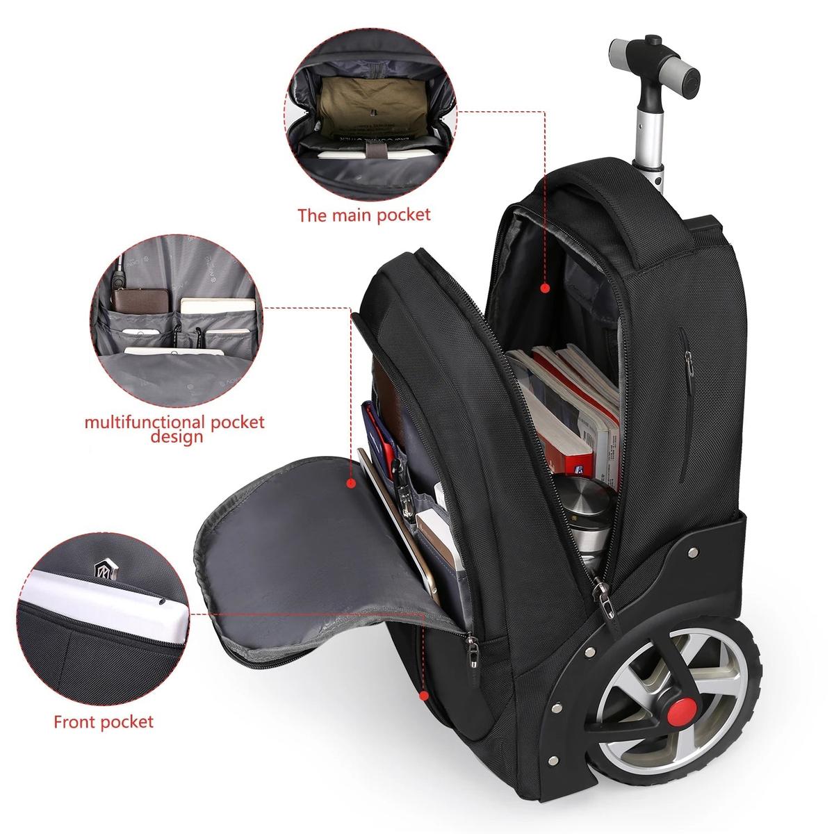 3 - in - 1 Laptop Rugzak Trolley Koffer Met Gevoerde Compartment - Harlett