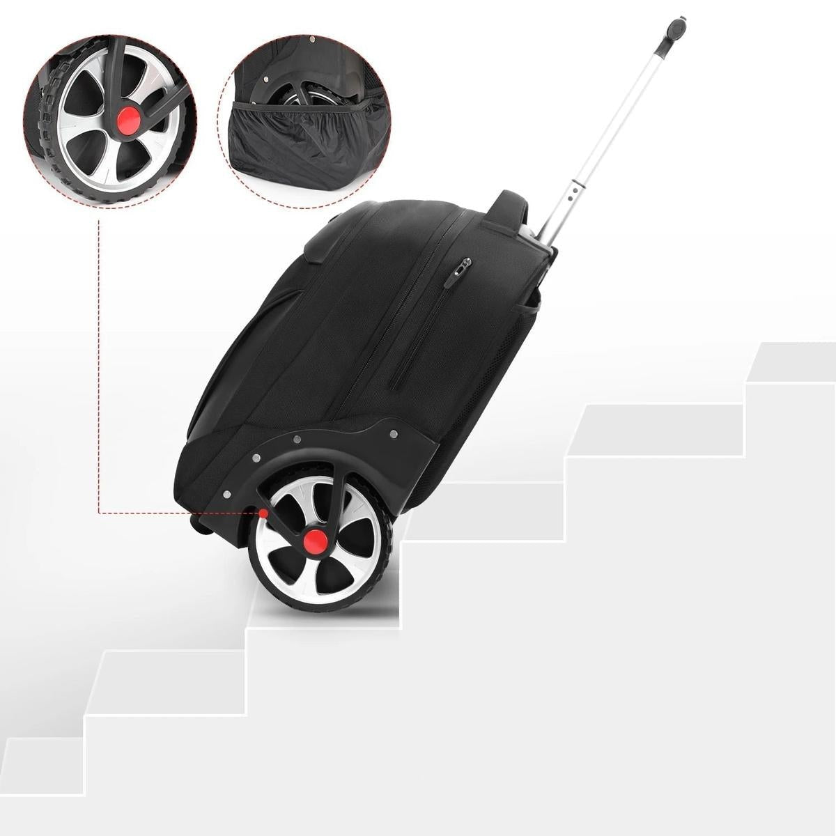 3 - in - 1 Laptop Rugzak Trolley Koffer Met Gevoerde Compartment - Harlett