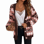 Bohemian Gebreid Vest - Aztec Patroon