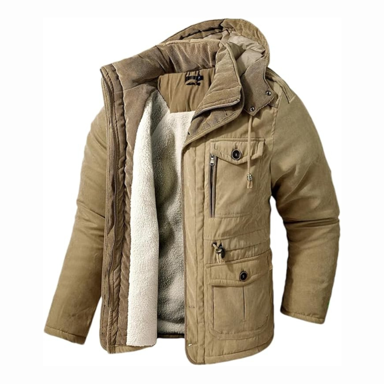 Sherpa Voering Utility Parka Voor Heren
