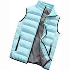 Lichtgewicht Gewatteerde Bodywarmer Met Hoge Kraag En Winddichte Ritsen