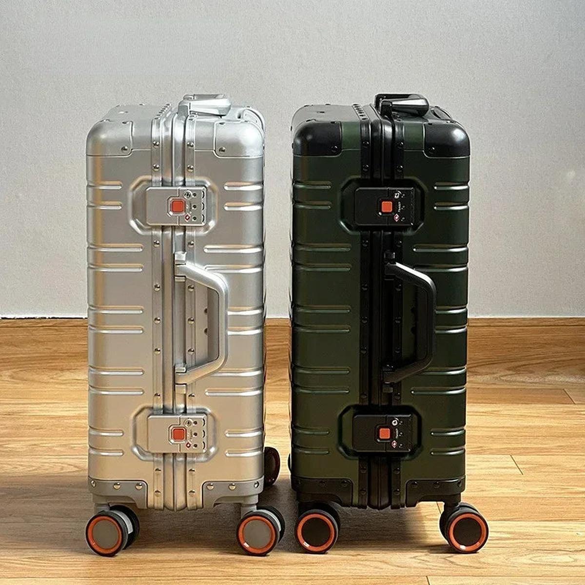 Aluminium-Magnesium Bagage Set Met TSA Slot En Spinner Wielen