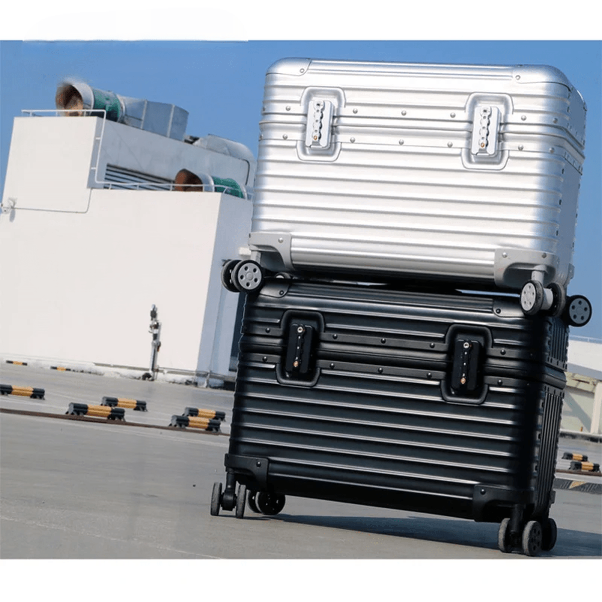 Aluminium-Magnesium Harde Koffer Met 360° Spinner Wielen Voor Luxe Reizen