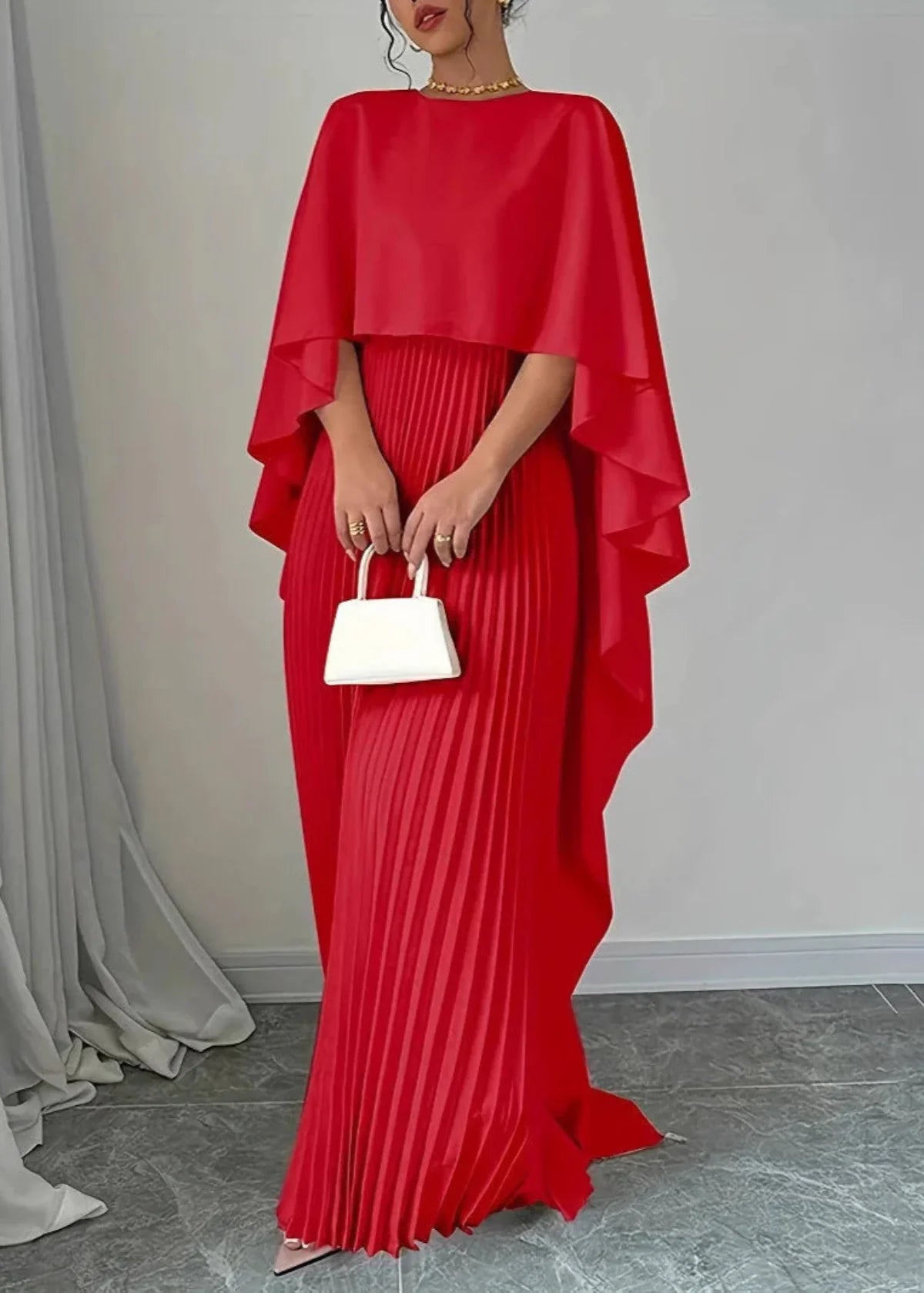 Batwing Mouwen Maxi Jurk