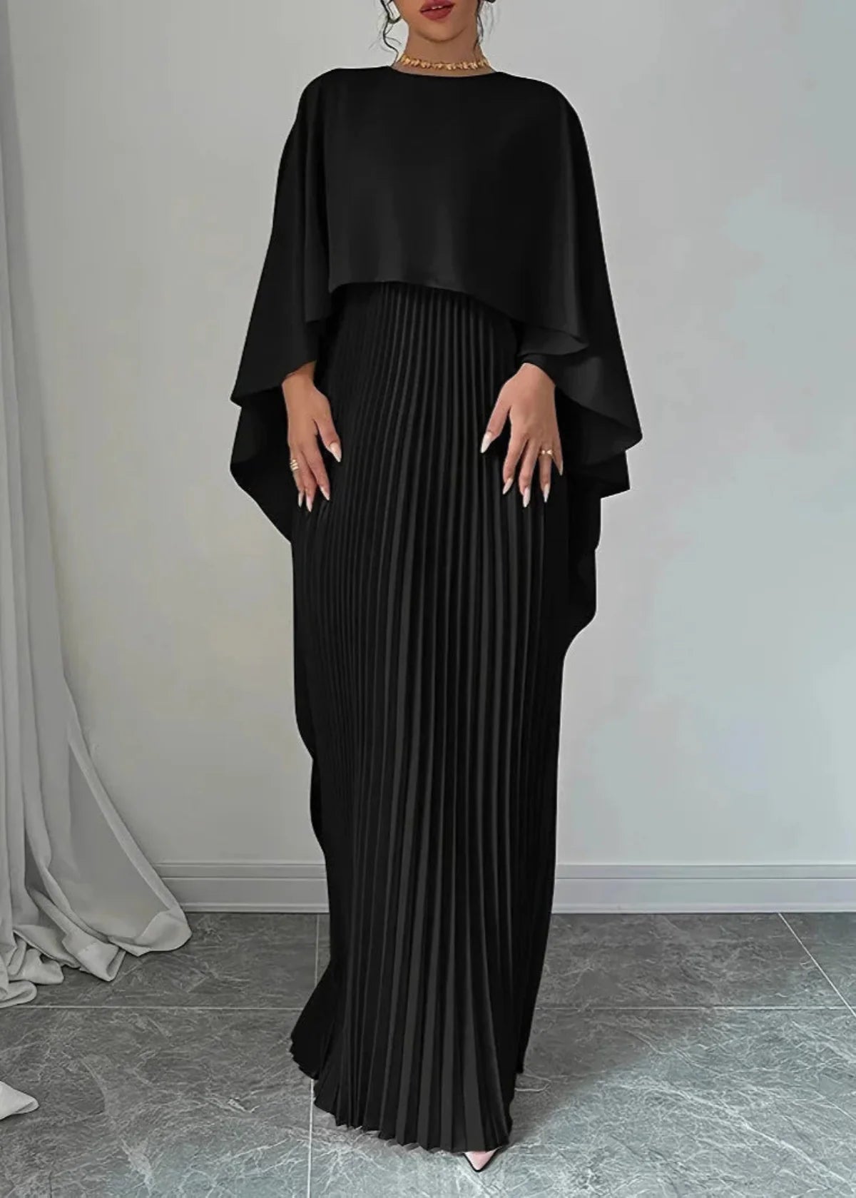 Batwing Mouwen Maxi Jurk