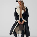 Belted Oversized SHerpa/Teddy Gevoerde Overjas Dames
