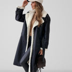 Belted Oversized SHerpa/Teddy Gevoerde Overjas Dames