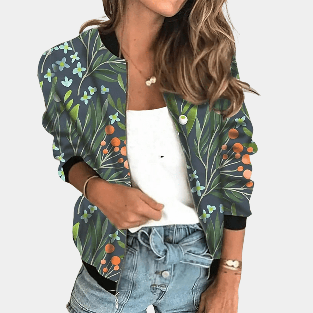 Bloemenprint Damesjas van Premium Polyester