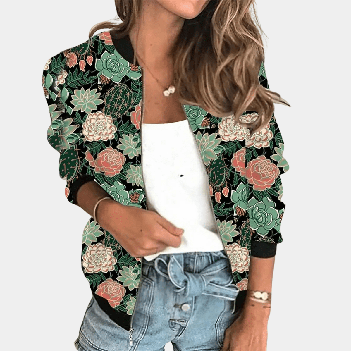 Bloemenprint Damesjas van Premium Polyester