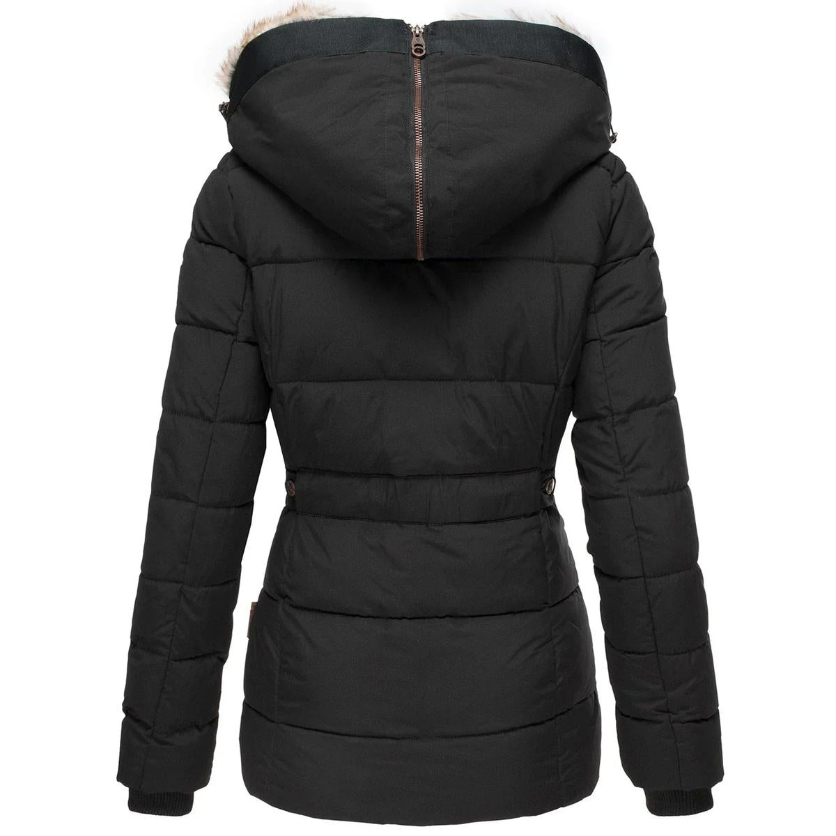 Chic Lange Mouwen Capuchonjas Van Wolmix Voor Dames
