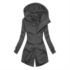 Chic Slim-Fit Col Hoodie Jas voor Dames