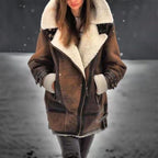 Chique Dames Casual Middellang Winterjas