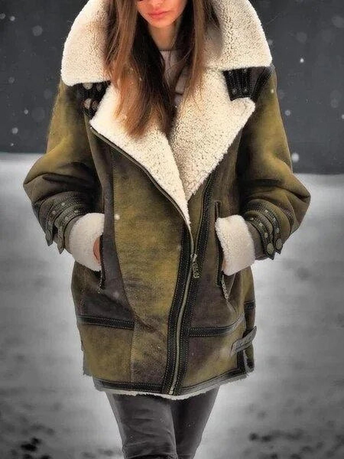 Chique Dames Casual Middellang Winterjas