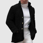 Chunky Gebreide Cardigan Met Opstaande Kraag Voor Mannen