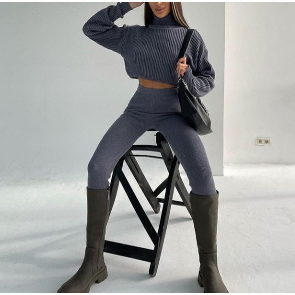 Coltrui Crop Top en Leggings Winter Set