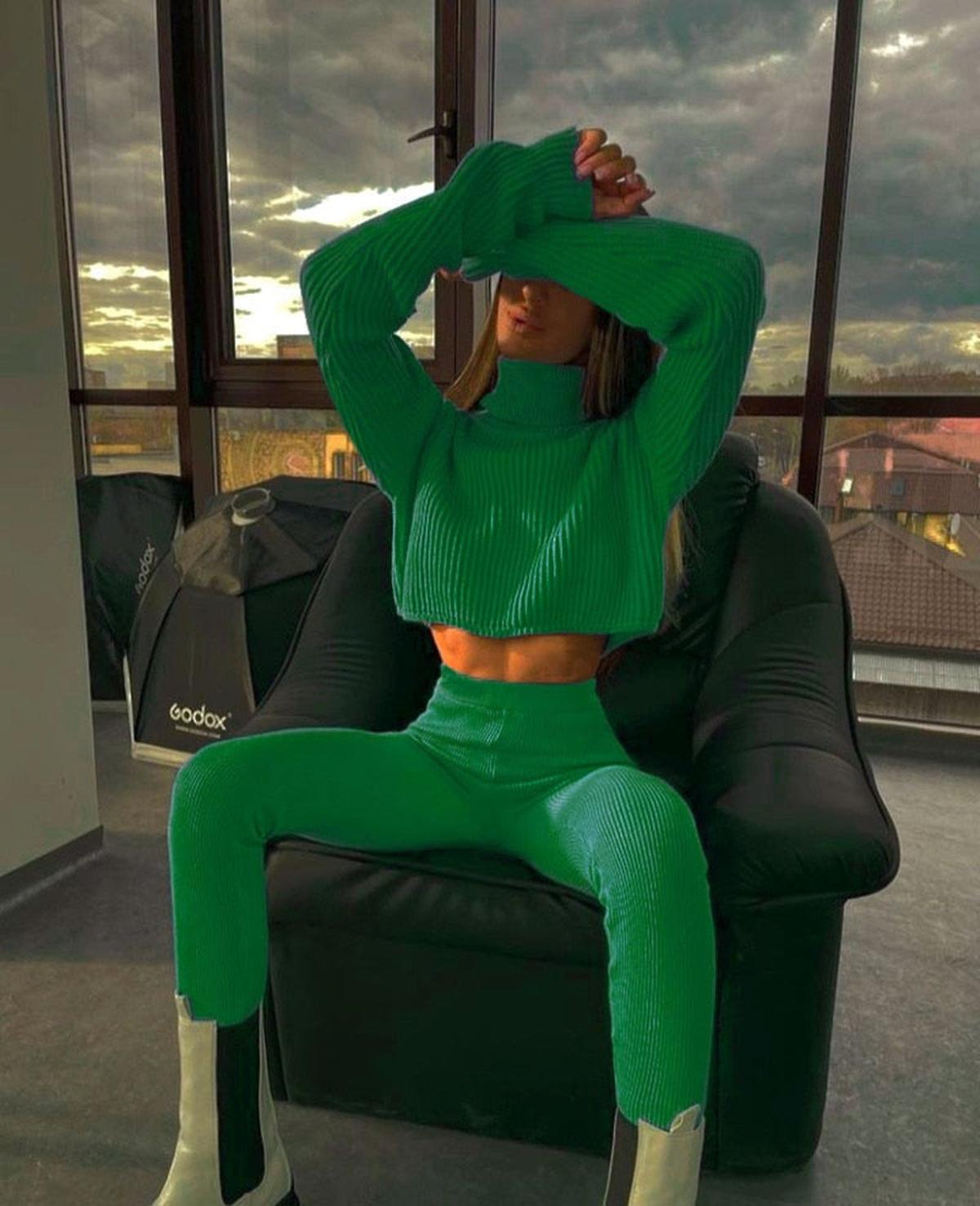 Coltrui Crop Top en Leggings Winter Set