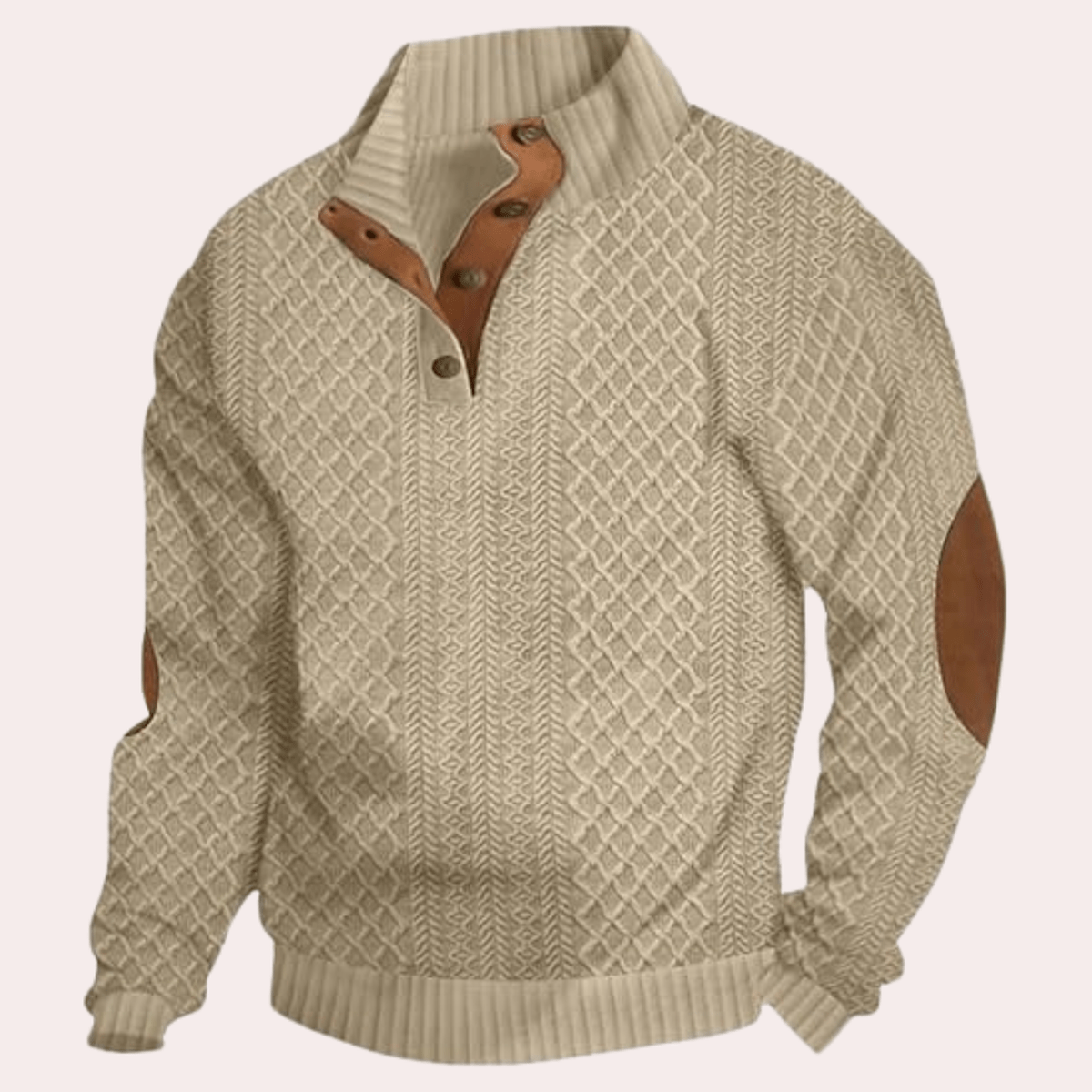 Comfortabele Heren Sweater Met Klassieke Pasvorm Van Zacht Polyestervezel