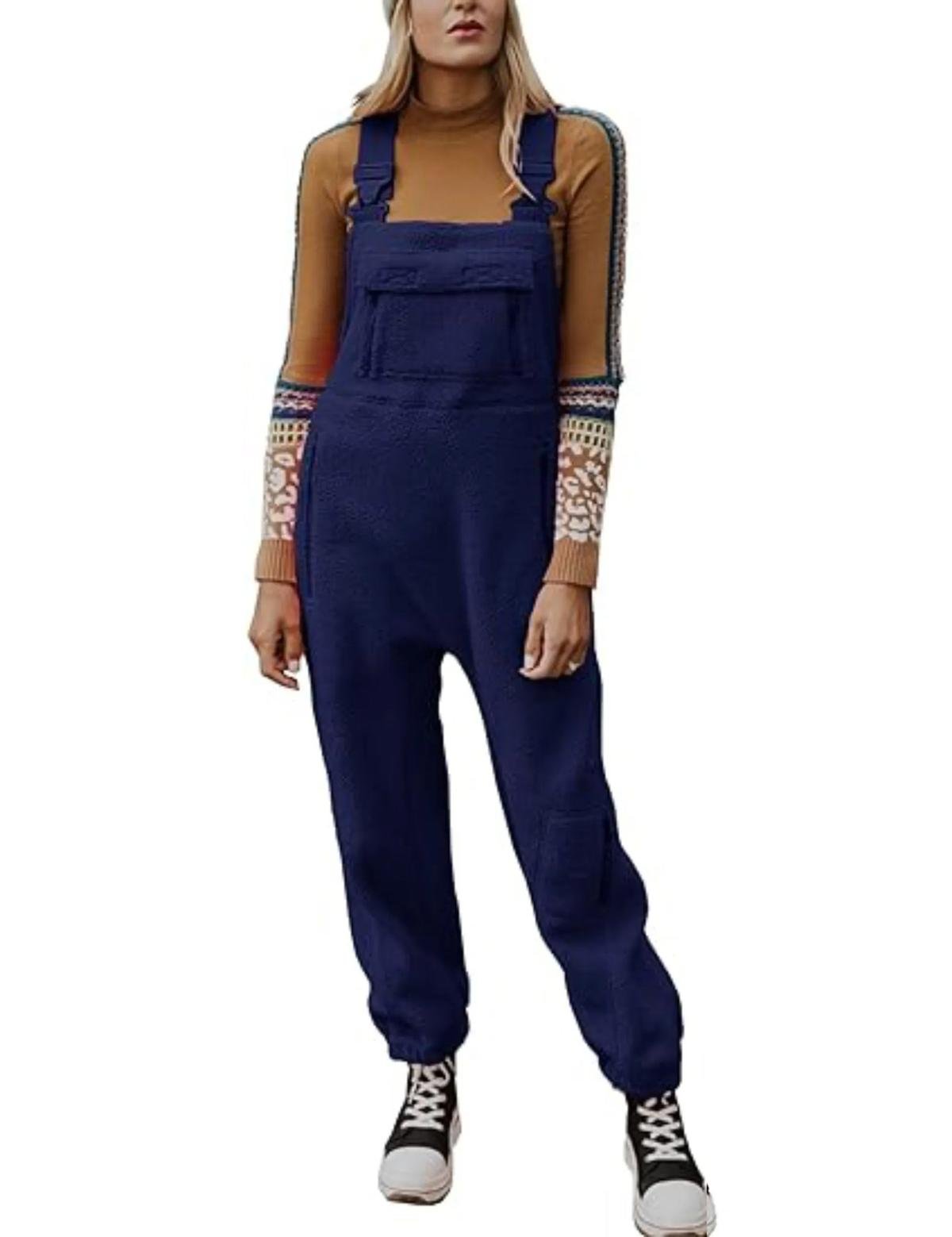 Comfortabele Polar Fleece Dungarees Met Verstelbare Banden