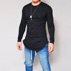 Comfortabele Slim Fit Lange Mouwen T-Shirt Voor Heren