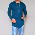 Comfortabele Slim Fit Lange Mouwen T-Shirt Voor Heren
