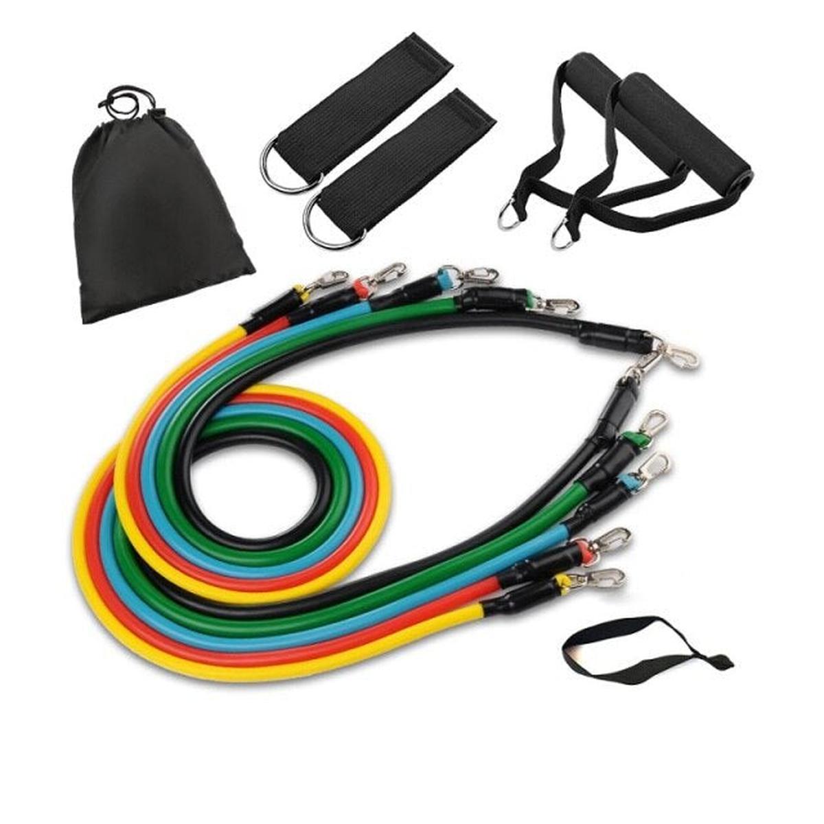 Compacte Weerstandsbanden Set Voor Full-Body Workouts Met Verstelbare Intensiteit