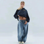 Cozy Hoodie Met Capuchon, Achterprint En Zakken