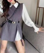 Dames 2-Delig Set Met Trui En Blouse