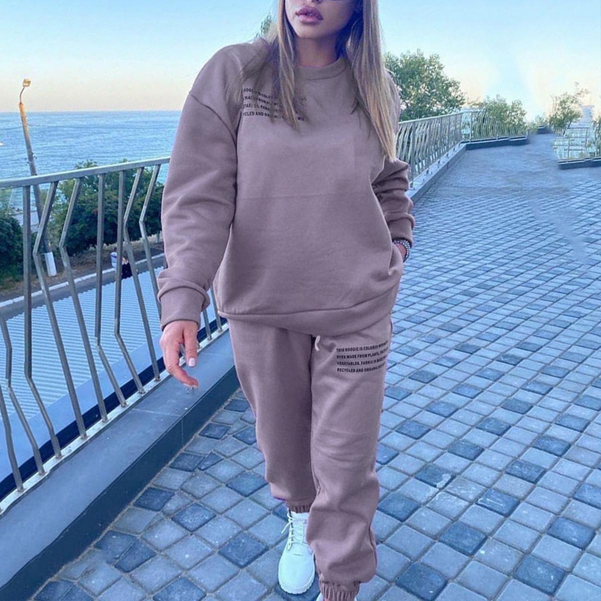 Dames Ademend Tracksuit Met Elastische Taille En Zakken