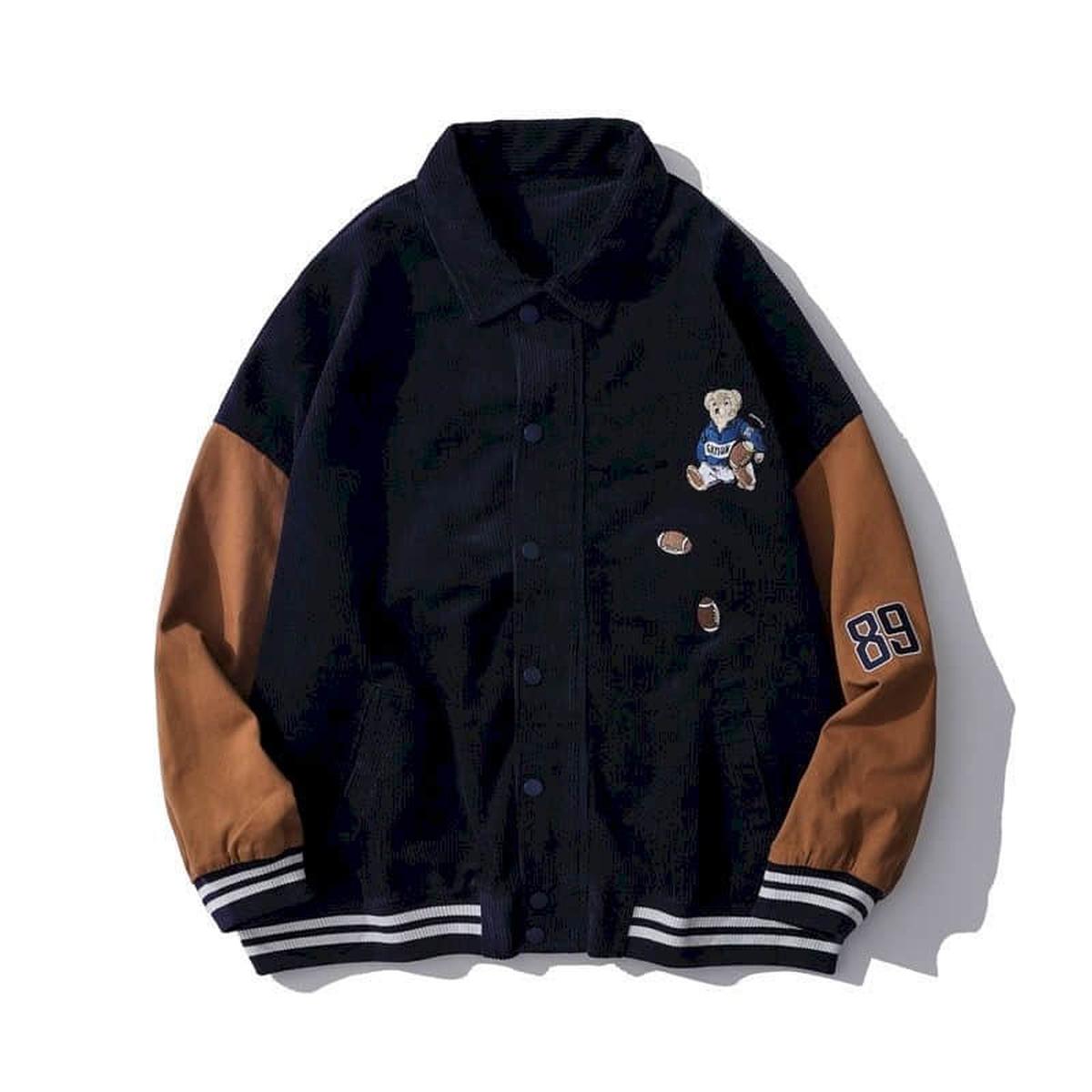 Dames Baseball Jas Met Contrasterende Mouwen En Praktische Zakken