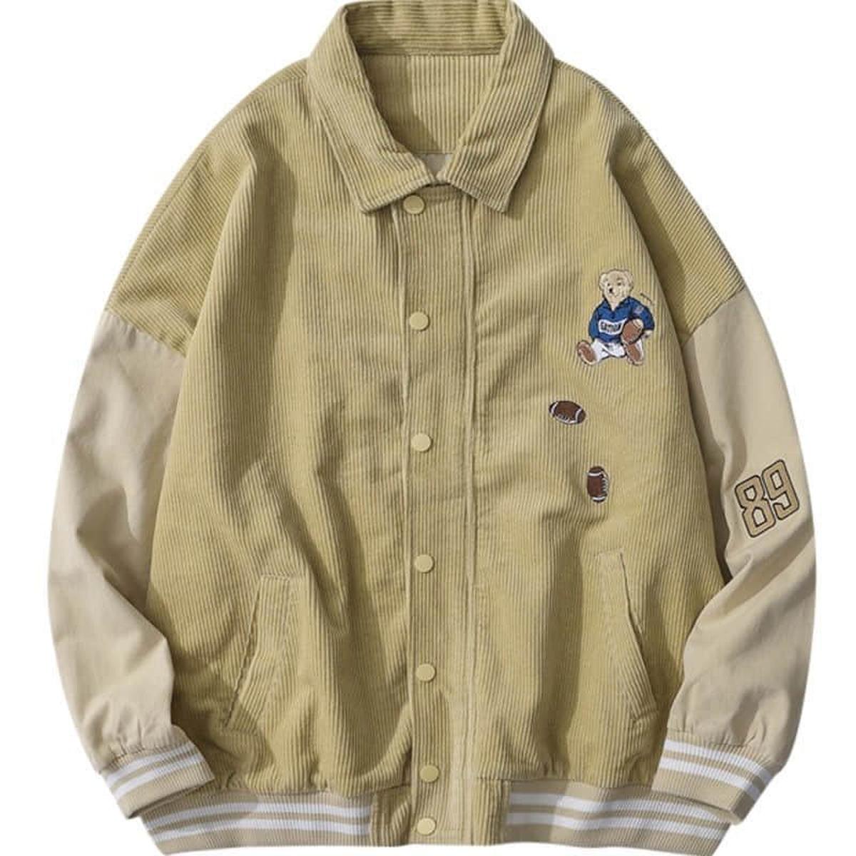 Dames Baseball Jas Met Contrasterende Mouwen En Praktische Zakken