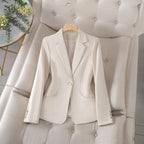 Dames Blazer met Reverskraag en Slim Fit