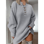 Dames Bodycon Mini Jurk Trui Met Flatterende Pasvorm