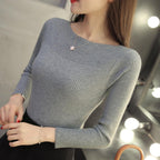 Dames Bootnek Trui Slim Fit Voor Kantoor En Casual Gebruik