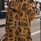 Dames Camel Kleurige Capuchonjas Voor Herfst En Winter