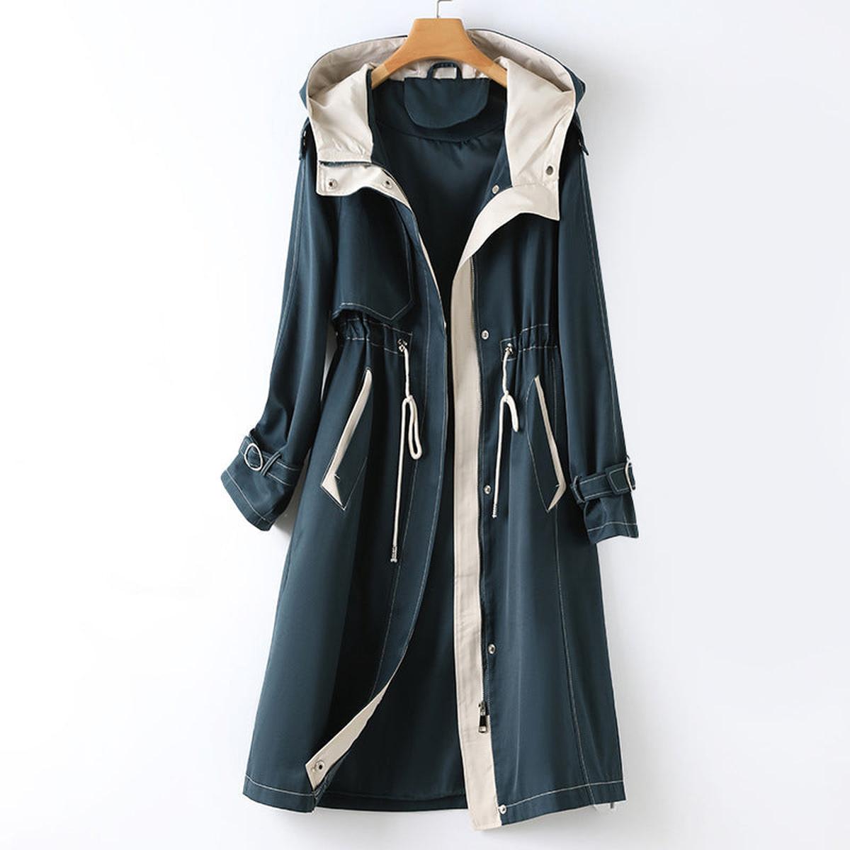 Dames Capuchon Windbreaker Jas Voor Lente En Herfst