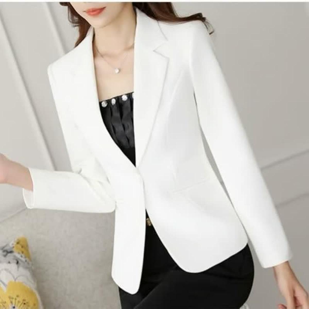Dames Casual Blazer Zachte Stof Veelzijdige Maten M-3XL