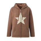 Dames Casual Hoodie Met Verstelbare Capuchon En Rits
