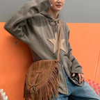 Dames Casual Hoodie Met Verstelbare Capuchon En Rits