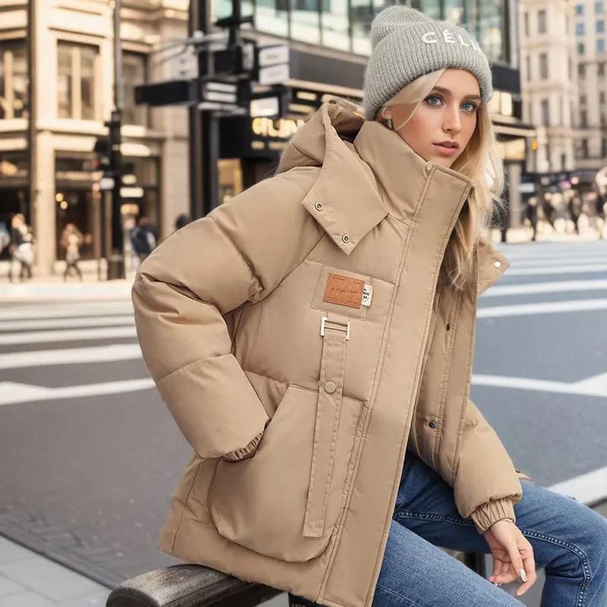 Dames Casual Winterjas Met Isolerende Voering