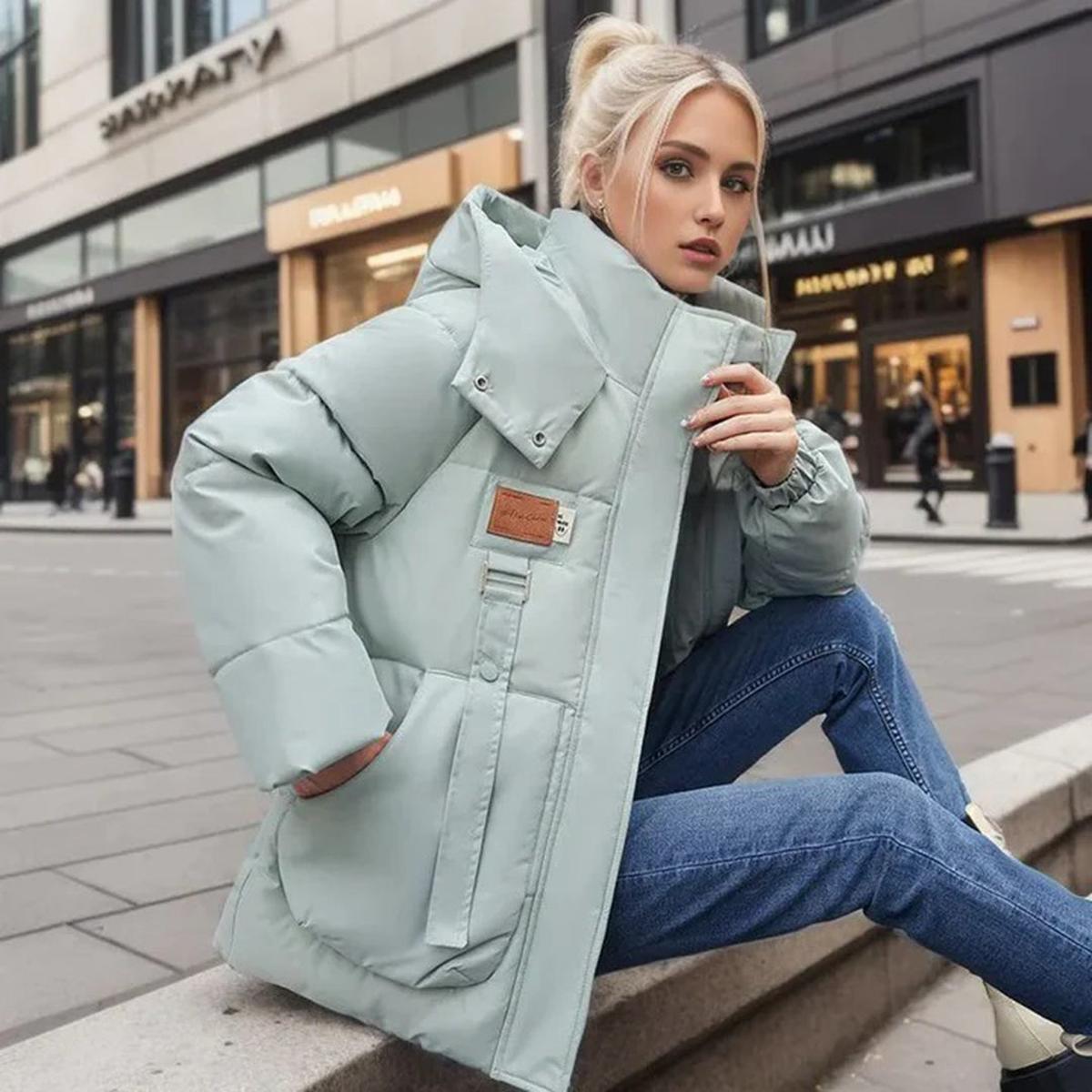 Dames Casual Winterjas Met Isolerende Voering