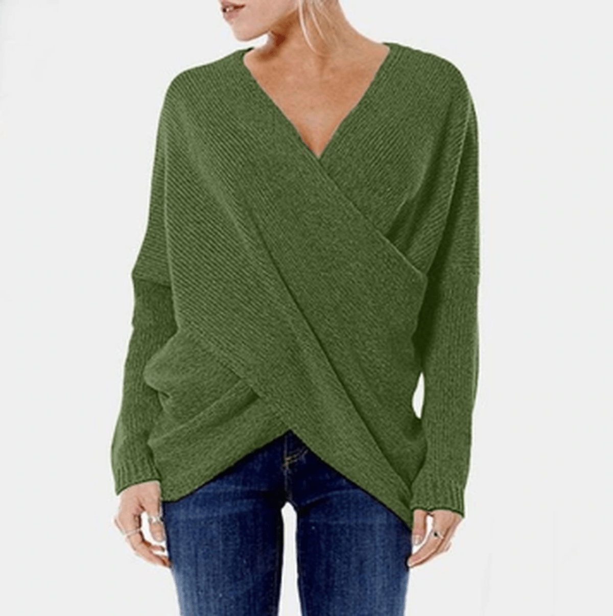 Dames Criss-Cross Pullover Trui
