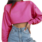 Dames Cropped Lange Mouwen Trui