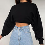 Dames Cropped Lange Mouwen Trui