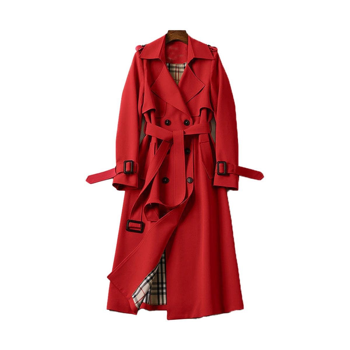 Dames Dubbelzijdige Trenchcoat met Riem