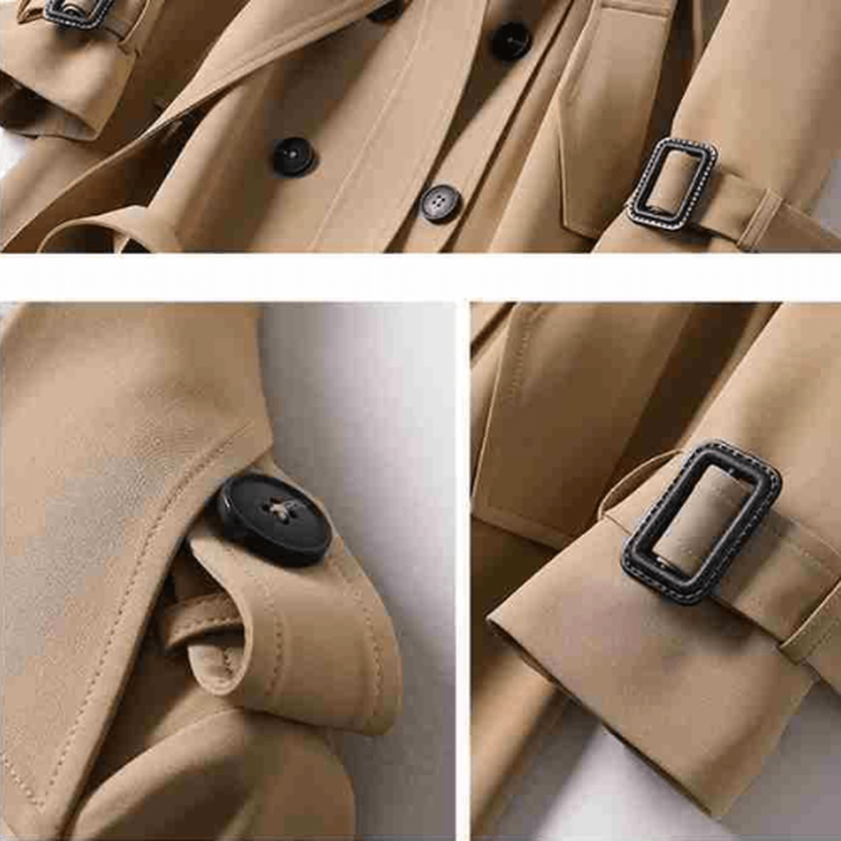 Dames Dubbelzijdige Trenchcoat met Riem