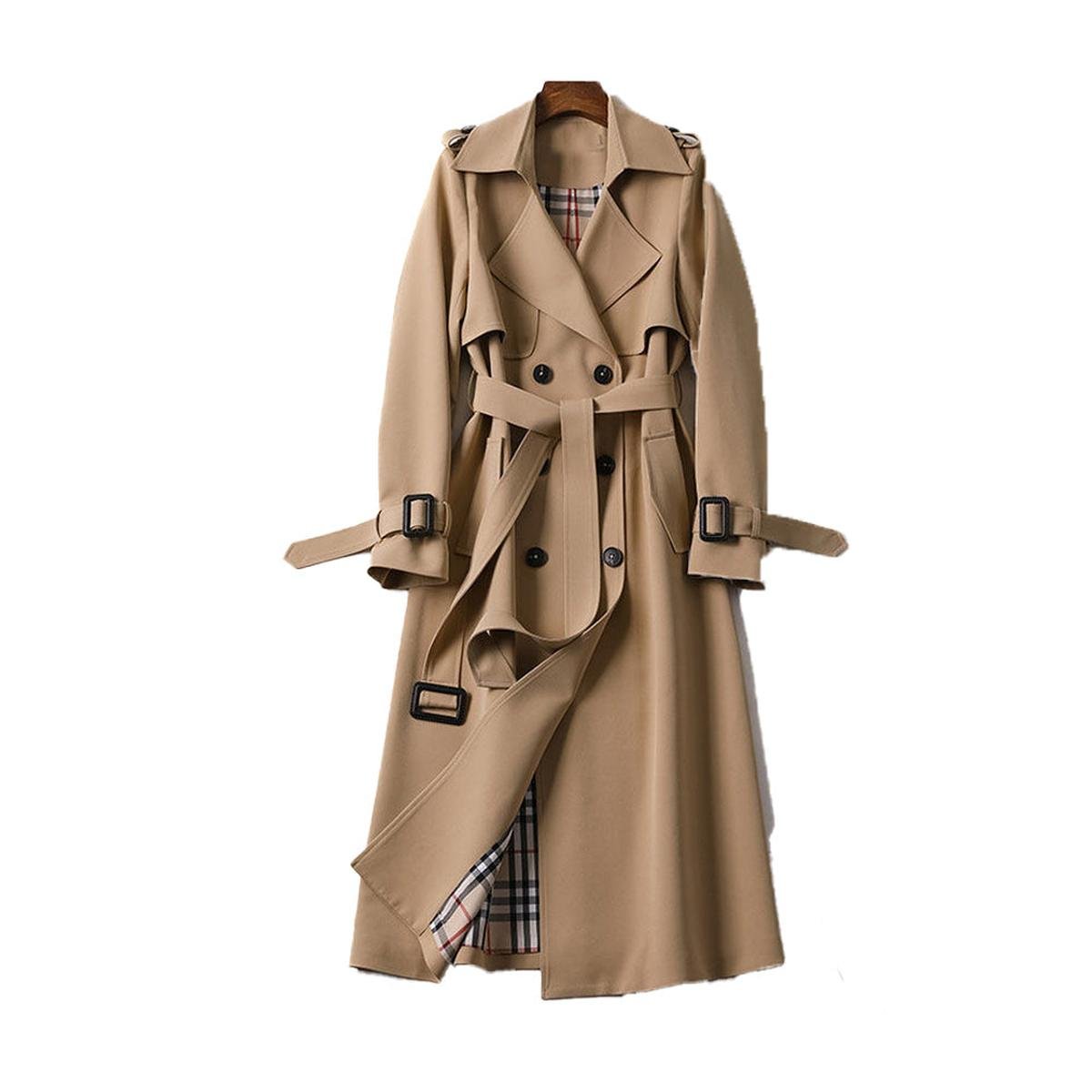 Dames Dubbelzijdige Trenchcoat met Riem