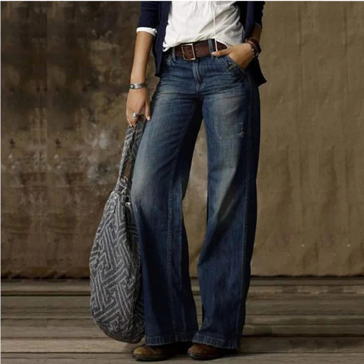 Dames Elegante Nepp denim Jeans