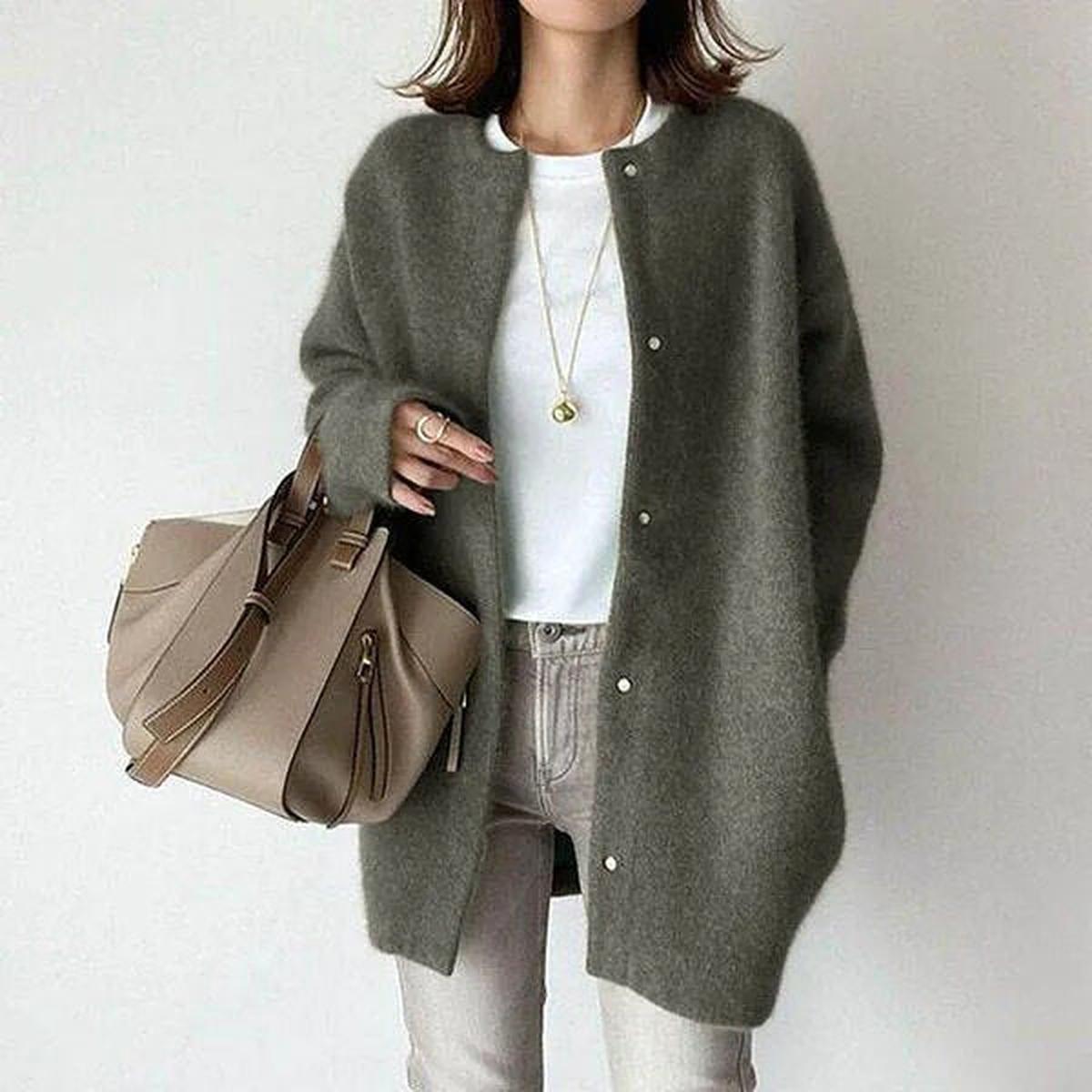 Dames Gebreide Cardigan met Knoopsluiting